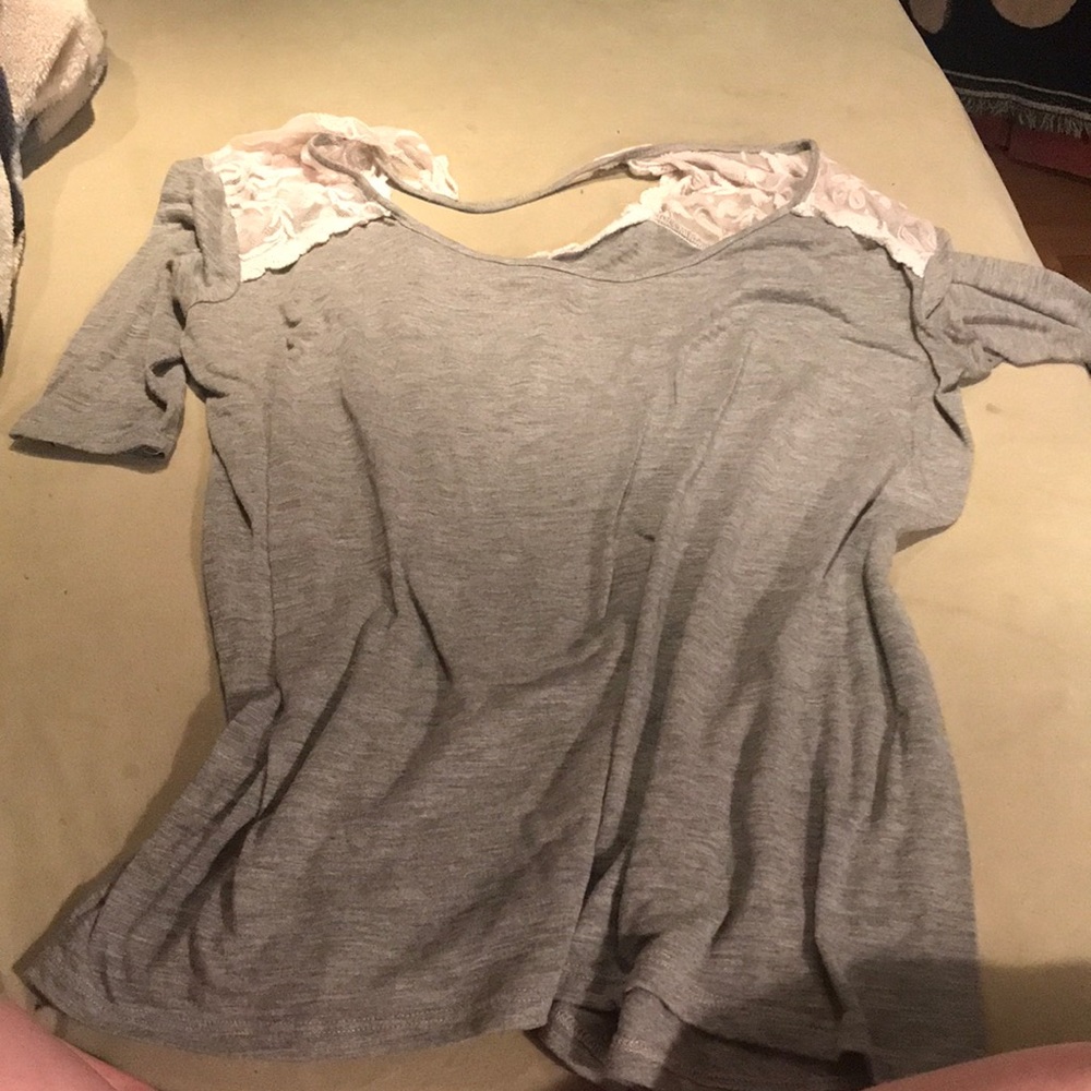 Grey Lacy Shirt
